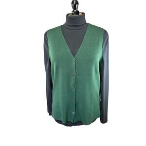 Vintage Westbound Forest Green Sweater Vest Cardigan Unisex Size S Wool Blend